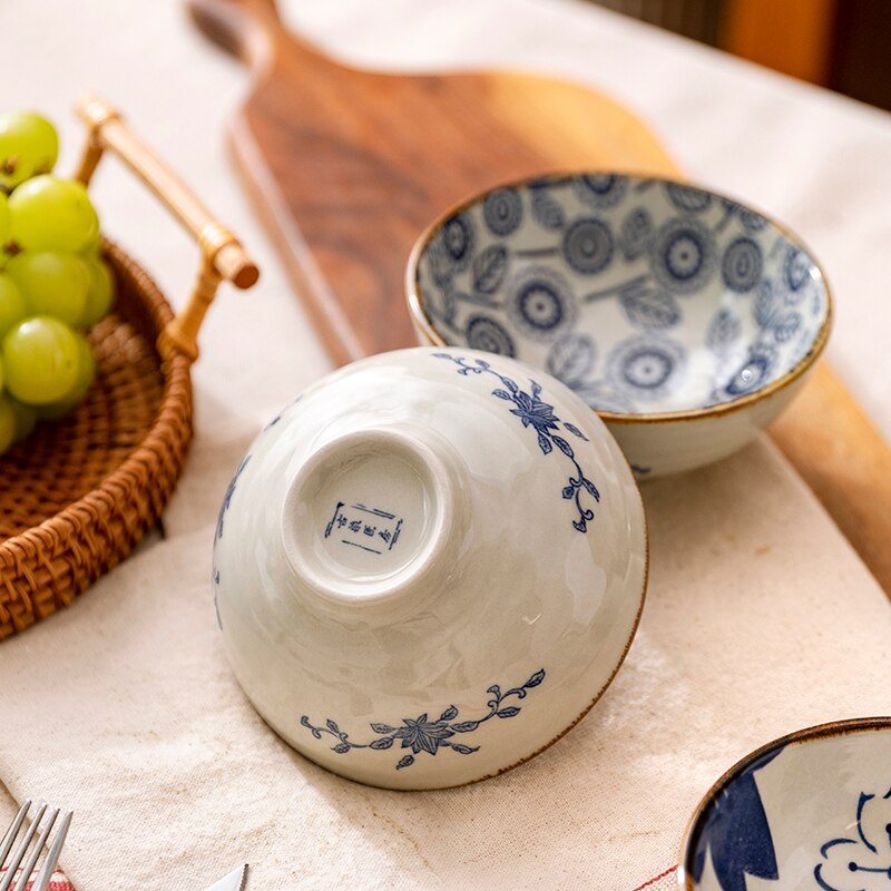 Conjunto de Bowl em Cerâmica Estilo Japonês