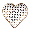 Mini Prato Heart Gold em Cerâmica
